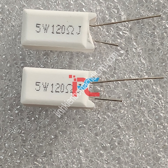 Điện trở R120Ω/5w sứ đứng