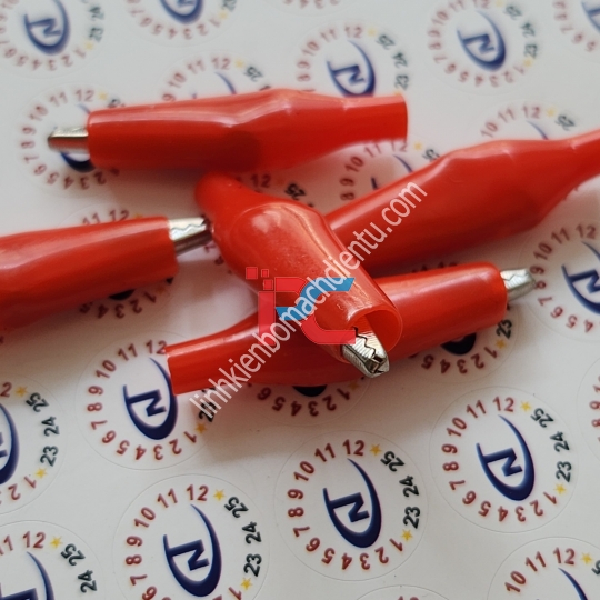 Bộ 10 kẹp cá sấu bền chắc 2.5Cm ( 5 Đỏ- 5 Đen )