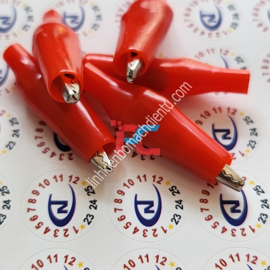Bộ 10 kẹp cá sấu bền chắc 2.5Cm ( 5 Đỏ- 5 Đen )